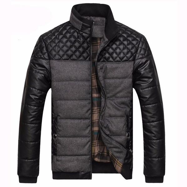 qsuper winter men jacket and coats pu patchwork designer jackets outerwear fashion male clothing men's, Black;brown
qsuper winter men jacket and coats pu patchwork designer jackets outerwear fashion male clothing men's, Black;brown