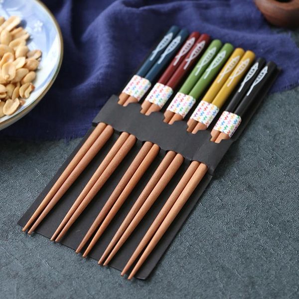 wooden chopsticks household high-end couple family distinguish special one person and 5 pairs set
wooden chopsticks household high-end couple family distinguish special one person and 5 pairs set