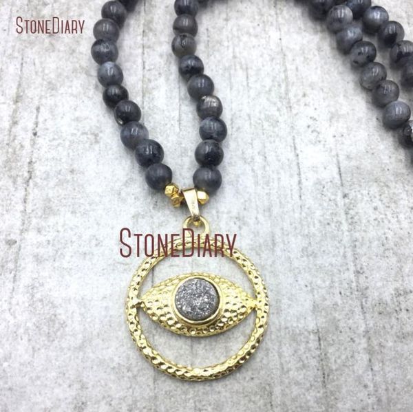 pendant necklaces 5pcs druzy crystal evil eye gold color irregular surface round shape necklace black labradorite online 32inch nm4847, Silver
pendant necklaces 5pcs druzy crystal evil eye gold color irregular surface round shape necklace black labradorite online 32inch nm4847, Silver