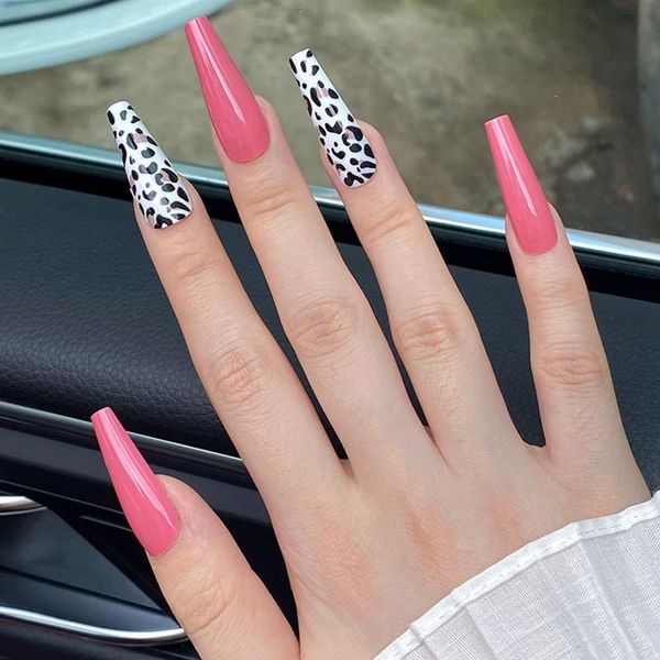 false nails 24pcs/box coffin detachable manicure tool full cover wearable fake long leopard ballerina nail tips, Red;gold
false nails 24pcs/box coffin detachable manicure tool full cover wearable fake long leopard ballerina nail tips, Red;gold