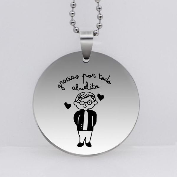 pendant necklaces grandfather disc necklace 2021 stainless steel collar jewelry souvenir gift for grandpa yp6832, Silver
pendant necklaces grandfather disc necklace 2021 stainless steel collar jewelry souvenir gift for grandpa yp6832, Silver
