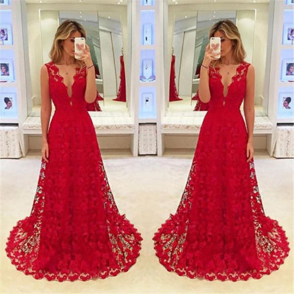 party gowns lace elegant womens dresses long formal prom gown red floor length, Black;gray
party gowns lace elegant womens dresses long formal prom gown red floor length, Black;gray