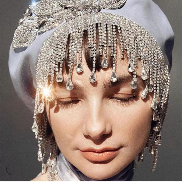 luxury rhinestone long tassel head chain bridal forehead headband jewelry for women bling crystal water drop pendant headpiece hair clips &, Golden;silver
luxury rhinestone long tassel head chain bridal forehead headband jewelry for women bling crystal water drop pendant headpiece hair clips &, Golden;silver