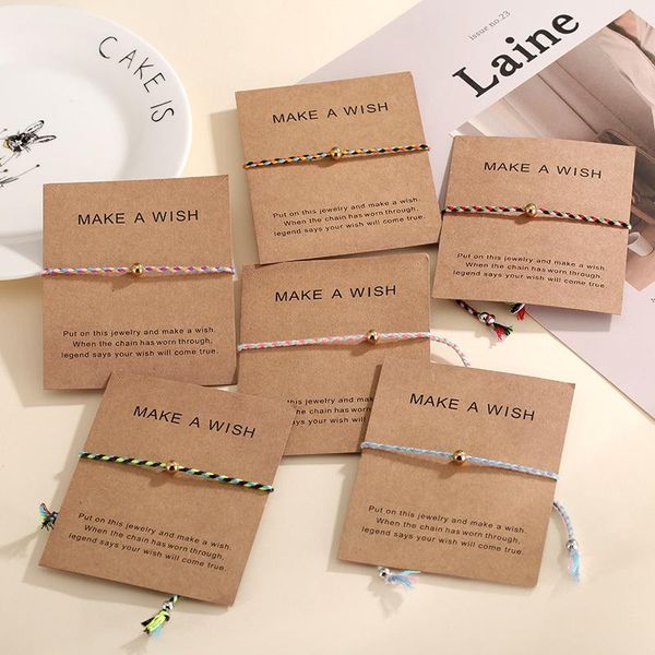 charm bracelets braided rope string women bracelet friendship couple wish card jewelry stainless steel bead handmade pulseras mujer, Golden;silver
charm bracelets braided rope string women bracelet friendship couple wish card jewelry stainless steel bead handmade pulseras mujer, Golden;silver