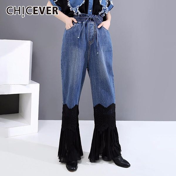 women's pants & capris chicever patchwork lace trouser high waist up casual loose flare female summer 2021 vintage clothes, Black;white
women's pants & capris chicever patchwork lace trouser high waist up casual loose flare female summer 2021 vintage clothes, Black;white