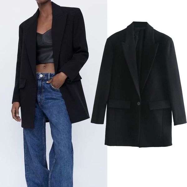 wool women's fashions vintage only breasted long blazer long-sleeve female collar outerwear, Black
wool women's fashions vintage only breasted long blazer long-sleeve female collar outerwear, Black