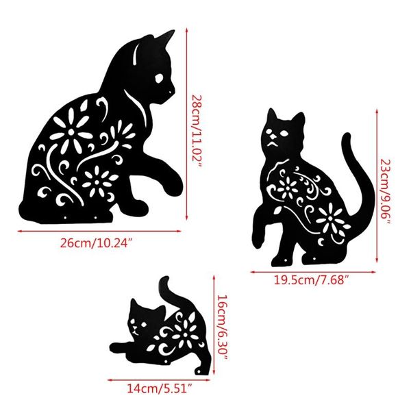 1set metal cat silhouette stake art fairy garden yard home decoration 652a decorations
1set metal cat silhouette stake art fairy garden yard home decoration 652a decorations