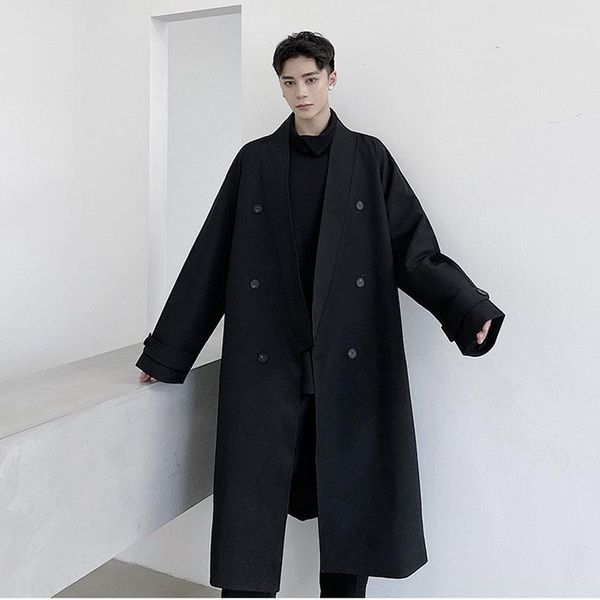 men's trench coats coat men double breasted loose casual black windbreaker jacket trenchcoat korean streetwear fashion vintage, Tan;black
men's trench coats coat men double breasted loose casual black windbreaker jacket trenchcoat korean streetwear fashion vintage, Tan;black