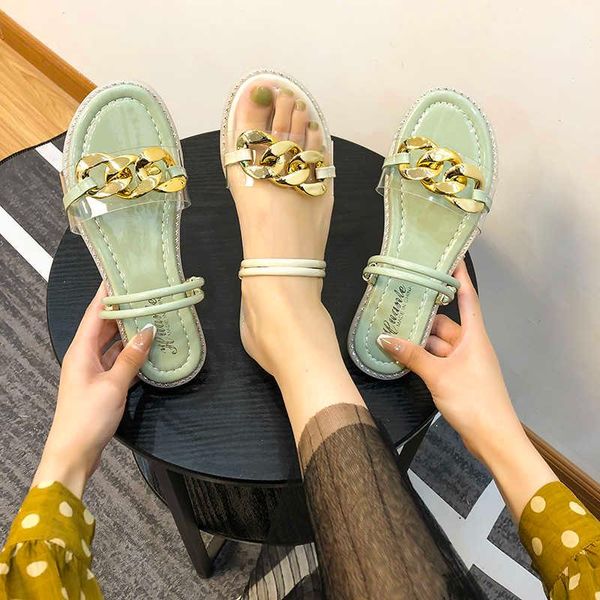 slippers women pvc 2021 summer casual beach women's flat sandals metal decoration dress party peep toe female flip flop, Black
slippers women pvc 2021 summer casual beach women's flat sandals metal decoration dress party peep toe female flip flop, Black