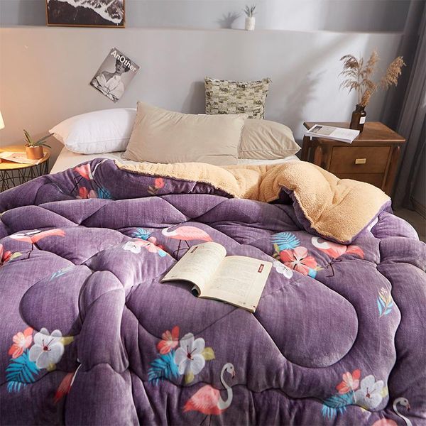 flamingo cashmere winter patchwork thickening warmth soft quilt duvet bedroom printing bedspread set luxury bedding comforters & sets
flamingo cashmere winter patchwork thickening warmth soft quilt duvet bedroom printing bedspread set luxury bedding comforters & sets