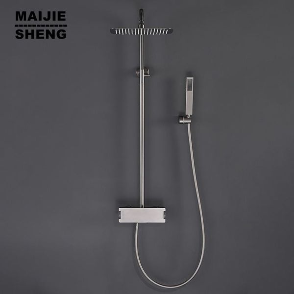 bathroom shower sets bathtub mixer tap faucet set grey/black rain head bath wall mounted
bathroom shower sets bathtub mixer tap faucet set grey/black rain head bath wall mounted