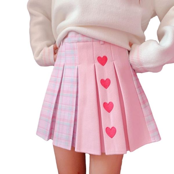 skirts harajuku kawaii plaid mini skirt women schoolgirl lolita cosplay high waist heart cute pink a line pleated tennis short, Black
skirts harajuku kawaii plaid mini skirt women schoolgirl lolita cosplay high waist heart cute pink a line pleated tennis short, Black