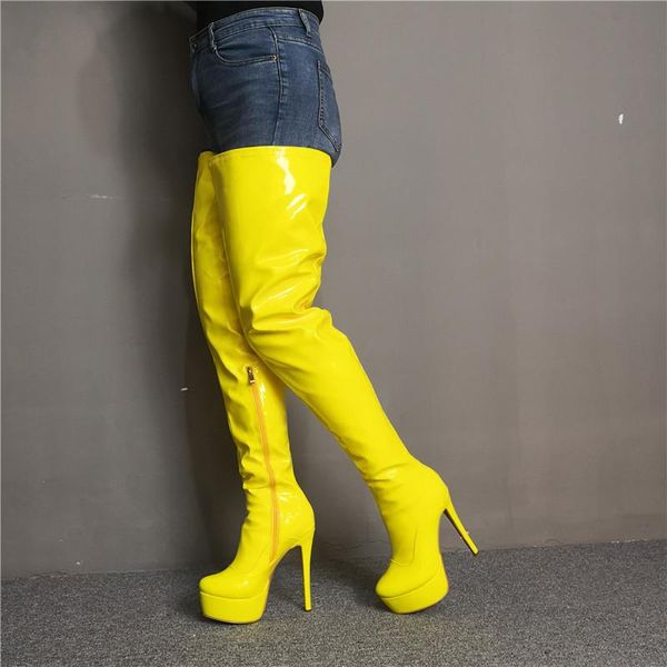 boots women overknee high platform yellow zip stiletto heel ladies shoes woman botines larger big size 34 44 47 52, Black
boots women overknee high platform yellow zip stiletto heel ladies shoes woman botines larger big size 34 44 47 52, Black