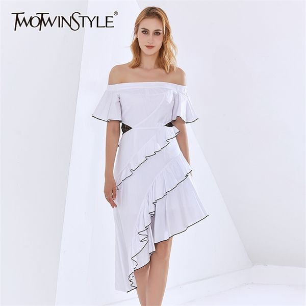 casual dress for women o neck three quarter sleeve patchwork ruffles streetwear lace up white dresses female 210520, Black;gray
casual dress for women o neck three quarter sleeve patchwork ruffles streetwear lace up white dresses female 210520, Black;gray