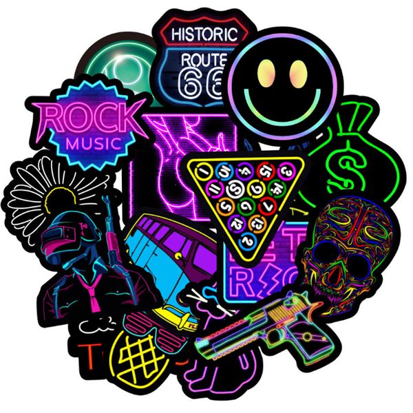 50 pcs neon lights graffiti waterproof skateboard travel suitcase phone lapluggage stickers cute kids girl toys
50 pcs neon lights graffiti waterproof skateboard travel suitcase phone lapluggage stickers cute kids girl toys