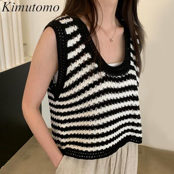 women's vests kimutomo casual u neck knitted vest women color contrast striped sleeveless sweater female korean fashion clothes, Black;white
women's vests kimutomo casual u neck knitted vest women color contrast striped sleeveless sweater female korean fashion clothes, Black;white