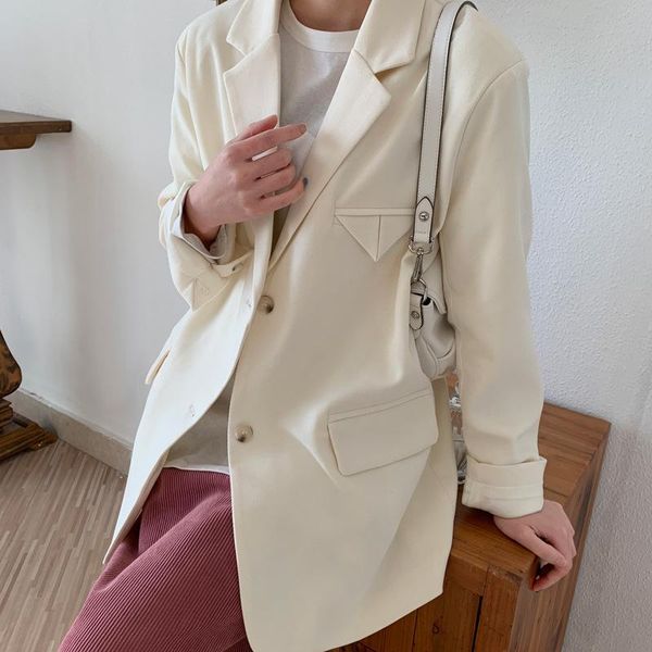 women's suits & blazers women loose solid color suit jacket female candy korean casual woman harajuku long sleeve 2021 spring fall, White;black
women's suits & blazers women loose solid color suit jacket female candy korean casual woman harajuku long sleeve 2021 spring fall, White;black