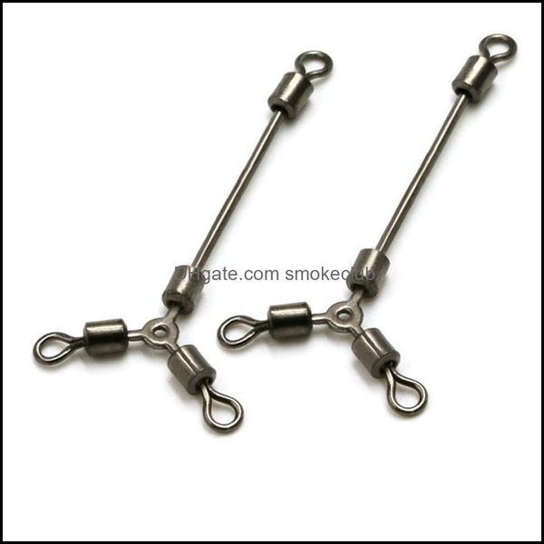 sports & outdoors20pcs/lot 3 way rolling swivels with long leg o-shape stainless steel fishing connector carp tackle pesca hooks drop delive
sports & outdoors20pcs/lot 3 way rolling swivels with long leg o-shape stainless steel fishing connector carp tackle pesca hooks drop delive