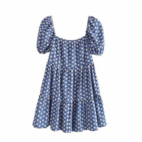 women vintage square collar denim mini dress chic floral embroidery hollow out puff sleeve high waist elegant dresses 210521, Black;gray
women vintage square collar denim mini dress chic floral embroidery hollow out puff sleeve high waist elegant dresses 210521, Black;gray