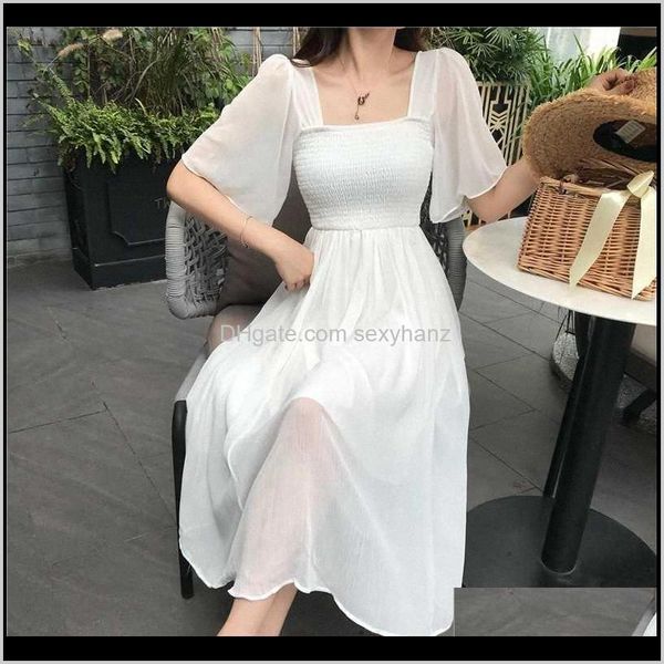 party dresses womens clothing apparel drop delivery 2021 rugod summer chiffon women casual square collar butterfly sleeve pleated dress a-li, White;black
party dresses womens clothing apparel drop delivery 2021 rugod summer chiffon women casual square collar butterfly sleeve pleated dress a-li, White;black