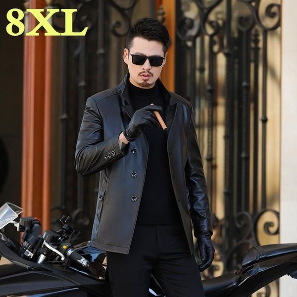 men's fur & faux plus size 8xl 7xl 6xl jackets men sheep skin casual outwear jacket motorcycle leather male coat, Black
men's fur & faux plus size 8xl 7xl 6xl jackets men sheep skin casual outwear jacket motorcycle leather male coat, Black