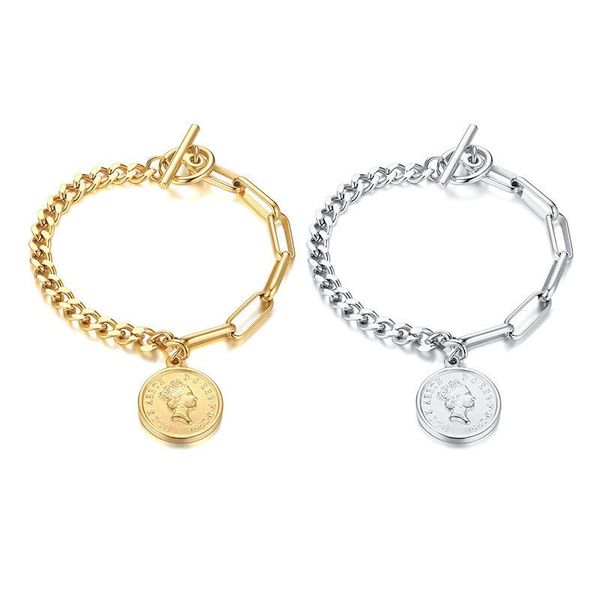 charm bracelets romantic coin bracelet stainless steel jewelry fashion accessories gorgeous personality girlfriend engagement gift wholesale, Golden;silver
charm bracelets romantic coin bracelet stainless steel jewelry fashion accessories gorgeous personality girlfriend engagement gift wholesale, Golden;silver