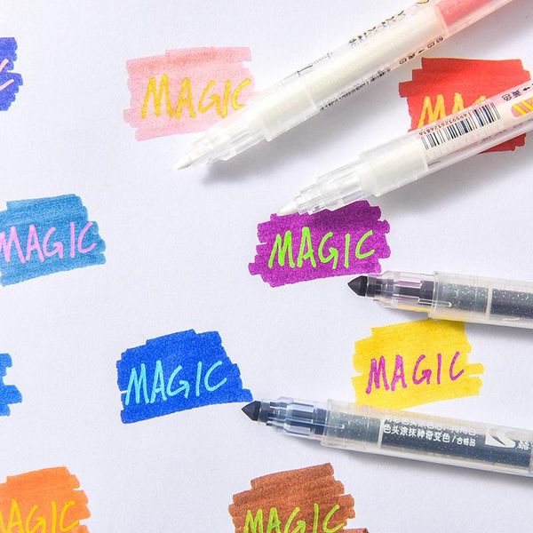 highlighters 12pcs/set magic color change pen markers discolored fluorescent erasable marker spot liner pens stationery supplies, Black;red
highlighters 12pcs/set magic color change pen markers discolored fluorescent erasable marker spot liner pens stationery supplies, Black;red