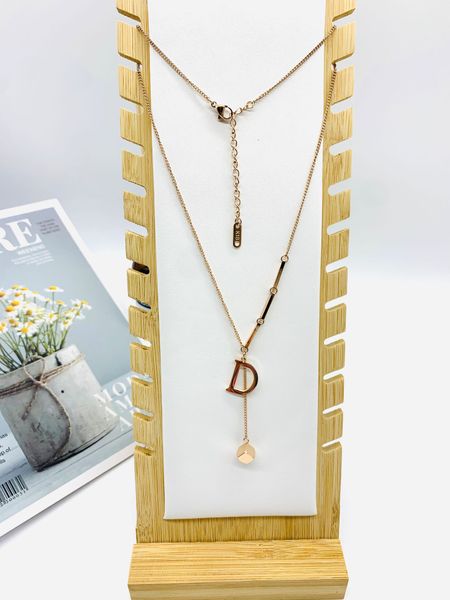 titanium steel simple necklace women's fashion korean temperament net red letter d pendant collar chain jewelry, Silver
titanium steel simple necklace women's fashion korean temperament net red letter d pendant collar chain jewelry, Silver