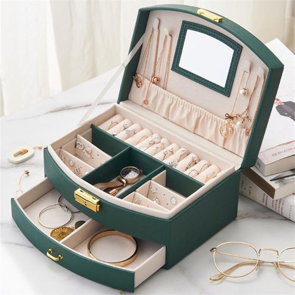storage bags high capacity display box jewelry packaging women casket with mirror portable travel case
storage bags high capacity display box jewelry packaging women casket with mirror portable travel case