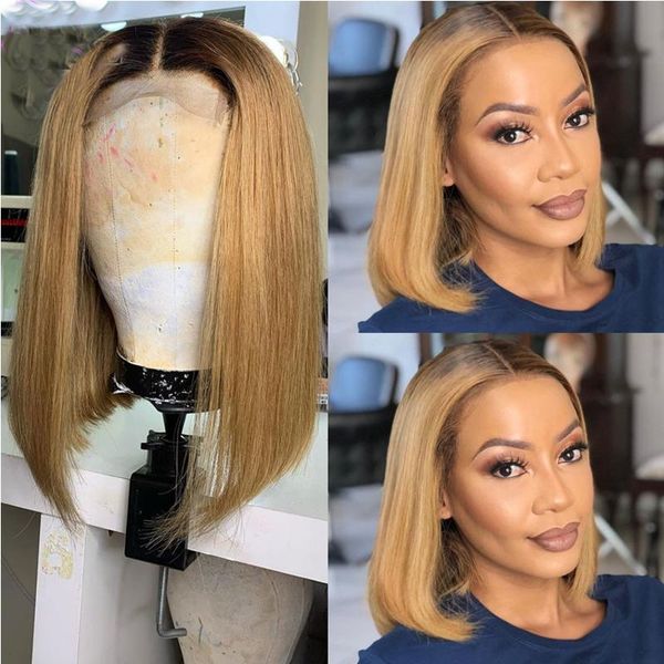 ombre brown 1b30# color cut short bob bleached knots transparent 13*4/6 lace front human scalp closure wigs for women, Black;brown
ombre brown 1b30# color cut short bob bleached knots transparent 13*4/6 lace front human scalp closure wigs for women, Black;brown