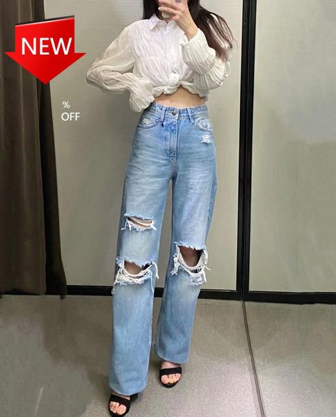 women's jeans ins european and american bf boyfriend style loose handsome street denim pants ripped wide-legged for women, Blue
women's jeans ins european and american bf boyfriend style loose handsome street denim pants ripped wide-legged for women, Blue