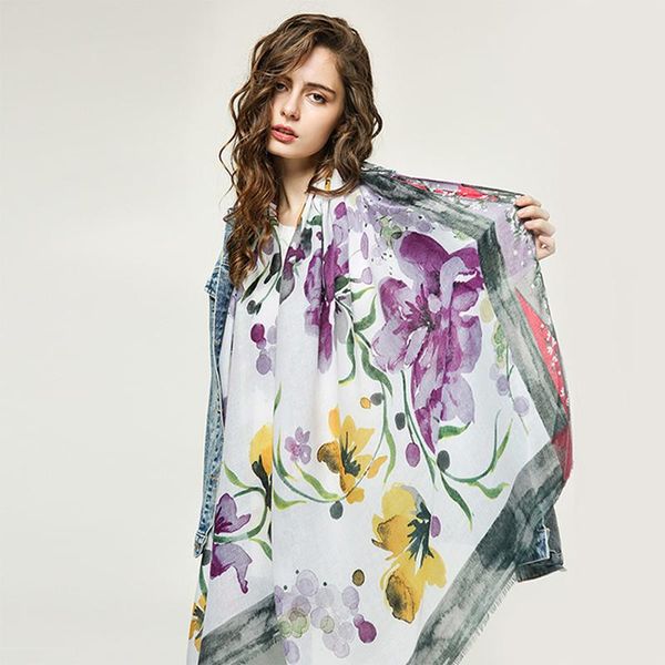 hats, scarves & gloves sets spring and autumn ladies shawl satin colored edge daffodil printed cotton super long silk scarf, Blue;gray
hats, scarves & gloves sets spring and autumn ladies shawl satin colored edge daffodil printed cotton super long silk scarf, Blue;gray