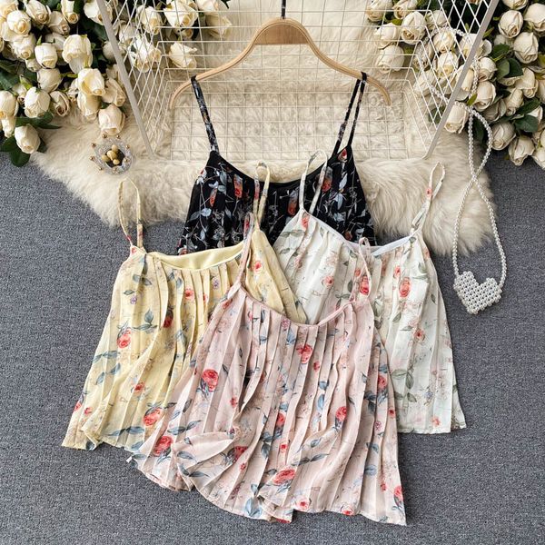 blouses design pleated strap korean chic sleeveless backless short summer bohemian print beach blouse, White
blouses design pleated strap korean chic sleeveless backless short summer bohemian print beach blouse, White