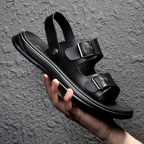 sandals homens verão em casa sandálias de couro plana chinelos banho ao ar livre caminhadas flip flops moda marca praia sapatos interior sli, Black
sandals homens verão em casa sandálias de couro plana chinelos banho ao ar livre caminhadas flip flops moda marca praia sapatos interior sli, Black