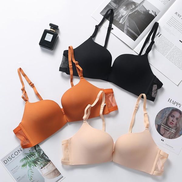 bras women fashion skin orange wireless padded cross back female one-piece bralette underwear a b front closure, Red;black
bras women fashion skin orange wireless padded cross back female one-piece bralette underwear a b front closure, Red;black