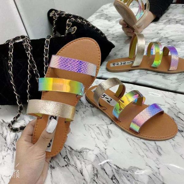 slippers summer 2021 designer wild comfortable laser symphony with women's flat, Black
slippers summer 2021 designer wild comfortable laser symphony with women's flat, Black