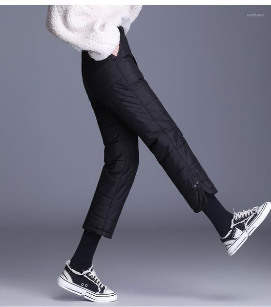 women's pants & capris real po down warm winter thick cotton padded girl women trousers for 2021, Black;white
women's pants & capris real po down warm winter thick cotton padded girl women trousers for 2021, Black;white