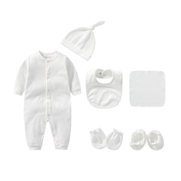 born baby girls boys autumn solid clothes long sleeve rompers +caps outfits sets clothing, White
born baby girls boys autumn solid clothes long sleeve rompers +caps outfits sets clothing, White