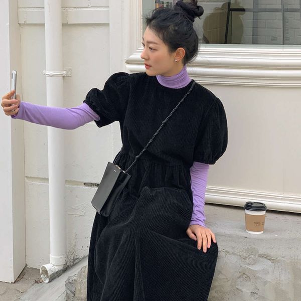 casual dresses dress women clothessouth korea autumn and winter versatile round neck short sleeve corduroy + high collar slim fit with base, Black;gray
casual dresses dress women clothessouth korea autumn and winter versatile round neck short sleeve corduroy + high collar slim fit with base, Black;gray