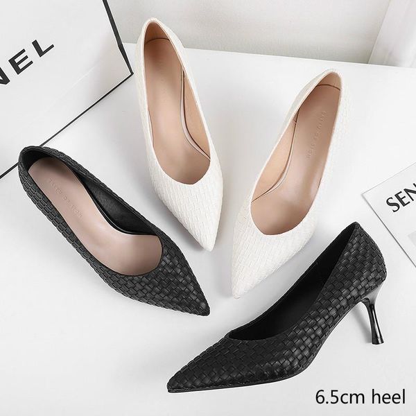 dress shoes classic woman pumps small thin med heels 3.5/6.5cm point toe weave pleated career work elegant leather high heel for women, Black
dress shoes classic woman pumps small thin med heels 3.5/6.5cm point toe weave pleated career work elegant leather high heel for women, Black