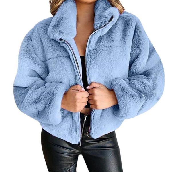 women's fur & faux winter women warm coat fashion zipper solid plush jackets outerwear soft furry autumn long sleeve short oversize, Black
women's fur & faux winter women warm coat fashion zipper solid plush jackets outerwear soft furry autumn long sleeve short oversize, Black