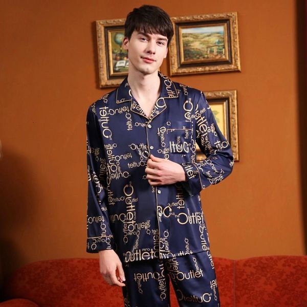 men pajamas set autumn spring long sleeve sleepwear plus size 3xl 2pcs shirt&pant loose casual pijamas suit silky print homewear men's, Black;brown
men pajamas set autumn spring long sleeve sleepwear plus size 3xl 2pcs shirt&pant loose casual pijamas suit silky print homewear men's, Black;brown