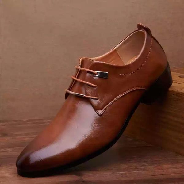 dress shoes big size38-48 fashion man leather wedding business gentleman pointed toe breathable formal basic lace up k1-55, Black
dress shoes big size38-48 fashion man leather wedding business gentleman pointed toe breathable formal basic lace up k1-55, Black