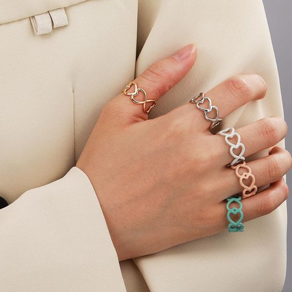 wedding rings simple hollowout heart chain enamel ring women girls aesthetic charms korean love loop stainless stteel gold trend jewelry, Slivery;golden
wedding rings simple hollowout heart chain enamel ring women girls aesthetic charms korean love loop stainless stteel gold trend jewelry, Slivery;golden