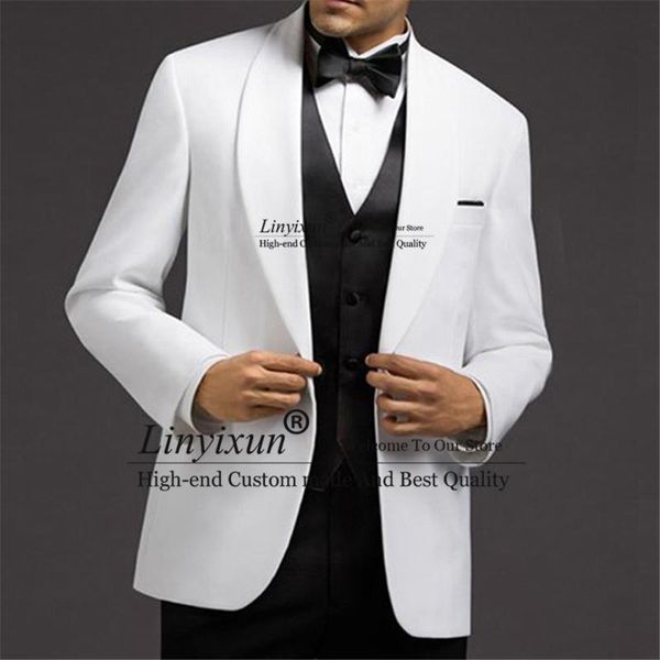 men's suits & blazers fashion white mens wedding groom tuxedo slim fit groomsmen blazer party prom 3 piece jacket vest pants set costum, White;black
men's suits & blazers fashion white mens wedding groom tuxedo slim fit groomsmen blazer party prom 3 piece jacket vest pants set costum, White;black