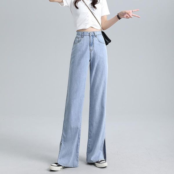 women's jeans women slit light blue denim high waist straight pants summer streewear fashion womens trousers loose thin wide leg clothe
women's jeans women slit light blue denim high waist straight pants summer streewear fashion womens trousers loose thin wide leg clothe