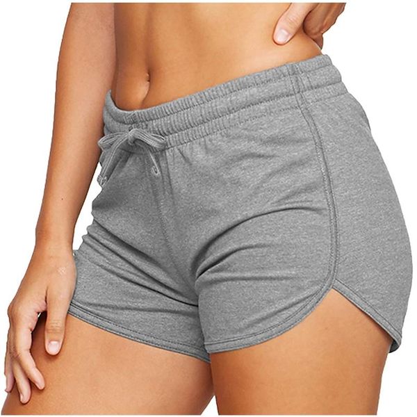 solid running shorts drawstrings sport mid waist fitness with pocket casual loose yoga 2021 korte broek a20 outfit