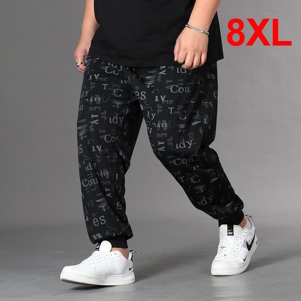 men's pants big size joggers sweatpants men 7xl 8xl fashion casual harem pant letter print trousers plus male elastic waist hx592, Black
men's pants big size joggers sweatpants men 7xl 8xl fashion casual harem pant letter print trousers plus male elastic waist hx592, Black