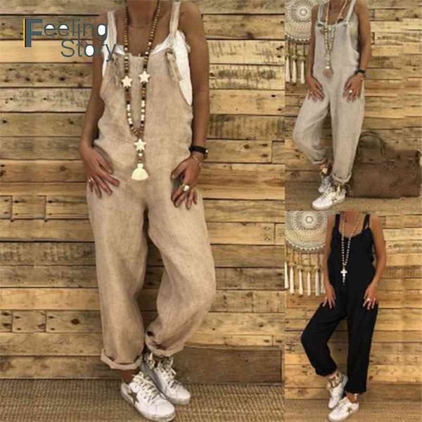 punk strap baggy pants women's cotton linen jumpsuit full trousers spring loose harem women with pockets casual turnip 210603, Black;white
punk strap baggy pants women's cotton linen jumpsuit full trousers spring loose harem women with pockets casual turnip 210603, Black;white