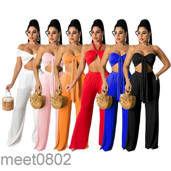 women's two piece pants 2021 designer casual solid color wide leg + streamer bra suit sets fashion breast wrap trousers outfi, White
women's two piece pants 2021 designer casual solid color wide leg + streamer bra suit sets fashion breast wrap trousers outfi, White